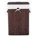 Millwood Pines 23.6" H X 15.7" W X 11.8" D Bamboo Laundry Hamper w/ Handle Bamboo in Brown | 23.6 H x 15.7 W x 11.8 D in | Wayfair