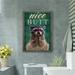 Trinx Raccoon - Wow Nice Butt Gallery Wrapped Canvas - Bath & Laundry Animal Illustration Decor, Green & Grey Bathroom Decor Canvas in White | Wayfair