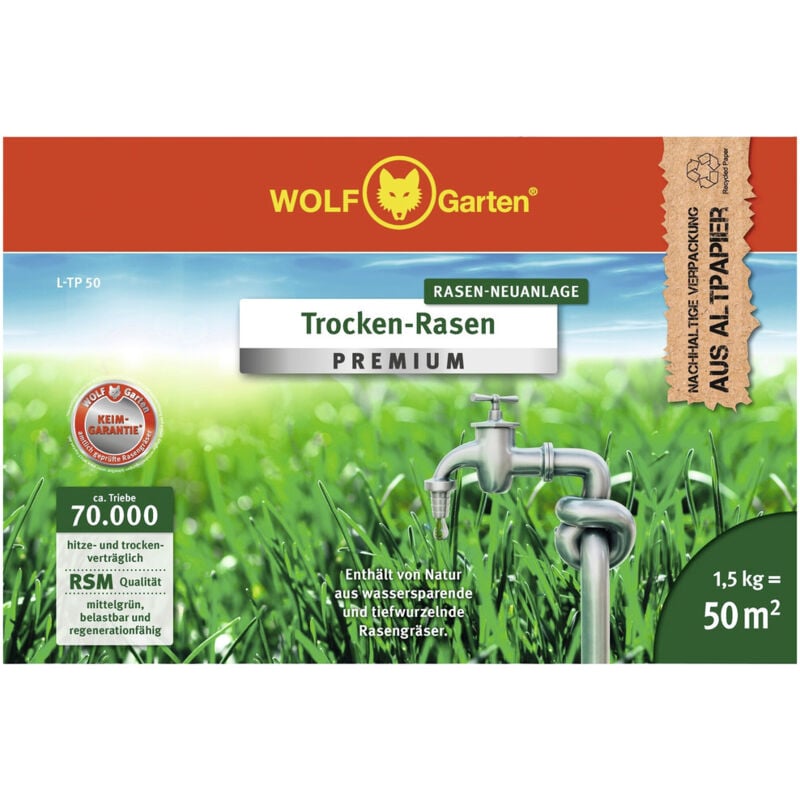 wolf-garten trocken rasen premium