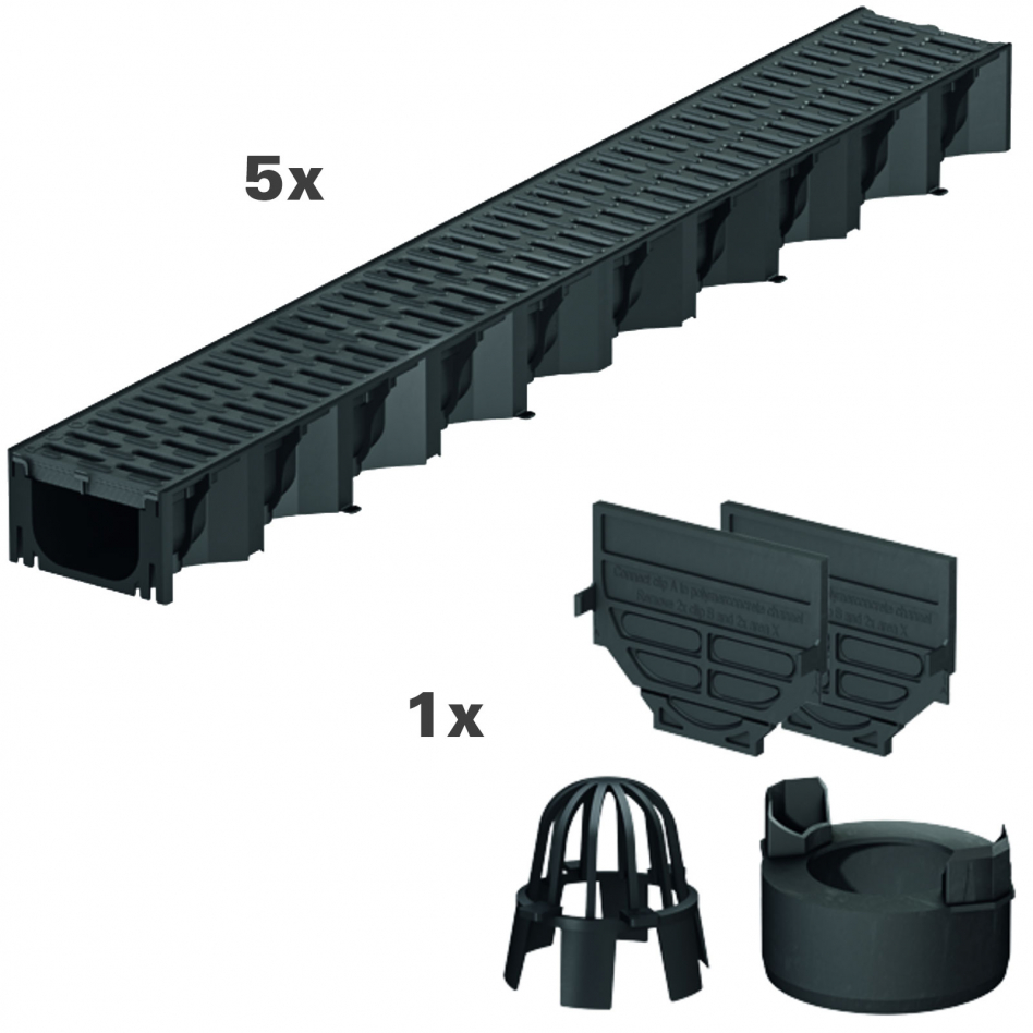 ACO Rundum Sorglos Hexaline, 5 m, mit Kunststoffrost Image