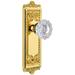 Grandeur Windsor Solid Brass Rose Privacy Door Knob Set with