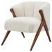Florence Faux Shearling Fabric Accent Chair Brown Legs - New Pacific Direct 1250017-560
