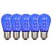 Vickerman 687291 - 1 watt 130 volt S14 Medium Screw Blue Transparent LED (5 pack) Christmas Light Bulbs (X14ST12-5)