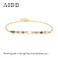 AIDE-Bracelets en or 18 carats et argent S925 pour femme Bijoux féminins Collare Tendance Cônes