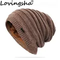 LOVINGSHA-Chapeau d'Hiver Chaud pour Homme et Femme Adulte Unisexe Laine Bonnets Décontractés