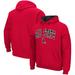 Men's Colosseum Cardinal Ball State Cardinals Arch and Logo Pullover Hoodie