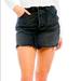 Free People Skirts | Free People Cut Off High Rise Mini Skirt | Color: Black | Size: 30 Waist