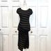 Anthropologie Dresses | Language Anthropology Striped Midi Black Dress | Color: Black/Tan | Size: Xs