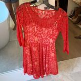 Free People Dresses | Free People Crochet Dress | Color: Red | Size: 0
