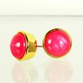 Kate Spade Jewelry | Kate Spade Yellow Gold Plated Pink Resin Chabochon Stud Earrings | Color: Gold/Pink | Size: Os