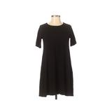 Ann Taylor LOFT Casual Dress - Shift: Black Solid Dresses - Women's Size X-Small