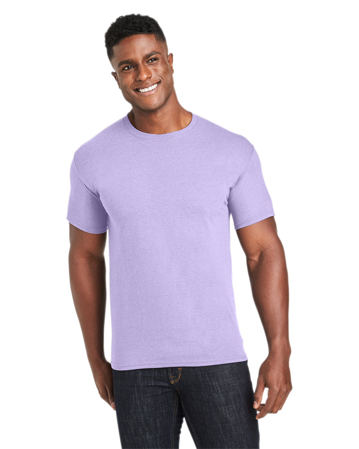 Hanes 42TB Adult Perfect-T Triblend T-Shirt in Pale Violet Heather size 3XL
