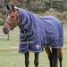 SmartPak Ultimate Combo Neck Turnout Blanket - 69 - Medium (220g) - Navy w/ Charcoal & Grey Trim & White Piping - Smartpak