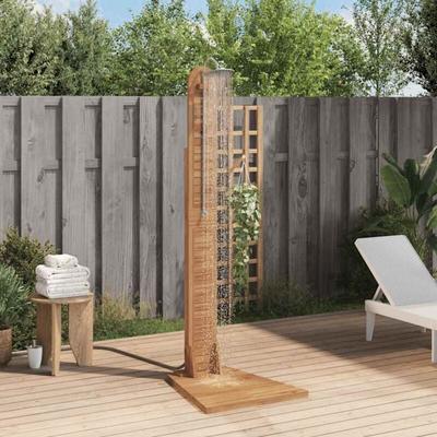 Vidaxl - Gartendusche Massivholz Teak 70x75x204 cm Image