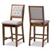 Gideon Modern and Contemporary 2-Piece Wood Counter Stool Set