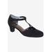 Wide Width Women's Heidi Pump by Ros Hommerson in Black Micro (Size 8 W)