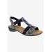 Wide Width Women's Mackenzie Sandal by Ros Hommerson in Black Multi Stretch (Size 10 W)