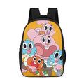 Unisex Children's School Bag The Amazing World of Gumball Children's Backpack Stylish Rabbit Cat Animal Backpack Hiking Backpack Orange