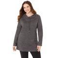 Plus Size Women's Impossibly Soft Cowlneck Top by Catherines in Grey (Size 1XWP)