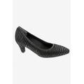 Women's Karat Pump by Ros Hommerson in Black Croco Leather (Size 9 M)