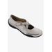 Women's Cozy Cross-Strap Flat by Ros Hommerson in Pewter Leather (Size 6 M)