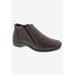 Wide Width Women's Superb Comfort Bootie by Ros Hommerson in Brown Leather (Size 8 1/2 W)