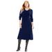 Plus Size Women's Rib Knit Sweater Dress by Woman Within in Navy (Size 30/32)