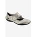 Women's Chelsea Mary Jane Flat by Ros Hommerson in Silver Iridescent Leather (Size 6 M)