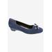 Wide Width Women's Tulane Flat by Ros Hommerson in Navy Suede (Size 8 W)