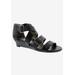 Wide Width Women's Voluptuous Sandal by Ros Hommerson in Black Leather (Size 8 1/2 W)