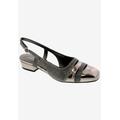 Wide Width Women's Tempt Slingback by Ros Hommerson in Silver Glitter Metallic (Size 8 W)