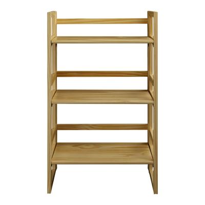 3-Shelf Folding Student Bookcase 20.75