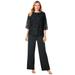 Plus Size Women's Popover Lace Jumpsuit by Jessica London in Black (Size 22 W)