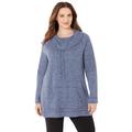 Plus Size Women's Impossibly Soft Cowlneck Top by Catherines in French Blue (Size 0X)