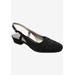 Wide Width Women's Tempt Slingback by Ros Hommerson in Black Micro (Size 6 W)