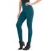 Plus Size Women's Fleece-Lined Legging by Roaman's in Midnight Teal (Size 2X)