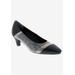 Wide Width Women's Kiwi Pump by Ros Hommerson in Black Pewter Lizard (Size 8 W)