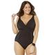 Plus Size Women's Twist Ruched One Piece Swimsuit by Swimsuits For All in Black (Size 26)
