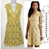 Anthropologie Dresses | Anthropologie Plenty By Tracy Reese Niki Yellow Lattice Dress 2 | Color: Yellow | Size: 2