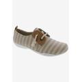 Wide Width Women's Calypso Slip On Flat by Ros Hommerson in Sand Cream Stripe (Size 10 W)