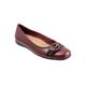 Wide Width Women's Sylvia Ballet Flat by Trotters in Dark Red (Size 6 W)