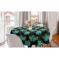 East Urban Home Ambesonne Tropical Round Tablecloth, Plumeria Palm & Monstera Leaves, Circle Table Cloth Cover For Dining Room Kitchen Decoration | Wayfair