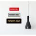 Signs ByLITA Standard Patients Sign Plastic in Red/Yellow | 2.75 H x 7 W x 1 D in | Wayfair STNPTEO-REDYM