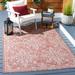 Red/White 65 x 0.2 in Area Rug - Winston Porter Ajna Oriental Red/Ivory Indoor/Outdoor Area Rug | 65 W x 0.2 D in | Wayfair