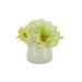 Primrue Hydrangea & Cymbidium Mixed Floral Arrangement in Vase Silk/Plastic in Green | 9 H x 9.5 W x 9.5 D in | Wayfair