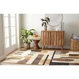 Black/Brown 62 x 0.5 in Area Rug - Winston Porter Amalyn Geometric Beige/Brown/Black Area Rug, Polypropylene | 62 W x 0.5 D in | Wayfair