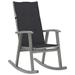 Red Barrel Studio® Rocking Chair Outdoor Rocking Chair w/ Cushions Solid Wood Acacia in Gray | 46.1 H x 22.4 W x 39.4 D in | Wayfair