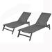 Arlmont & Co. Outdoor 2-Pcs Set Chaise Lounge Chairs, Five-Position Adjustable Aluminum Recliner, All Weather For Patio, Beach, Yard, Pool Metal | Wayfair