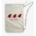 The Holiday Aisle® Merry Christmas Birds Laundry Bag Fabric in Gray/White | 29 H in | Wayfair B56D02EA73954FF9B7E5913989950849