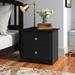 Winston Porter Cannizzaro 2 - Drawer Nightstand Wood in Black | 21.75 H x 23.25 W x 16 D in | Wayfair 8A8DCD348A594AB6A763AC7417DA9506